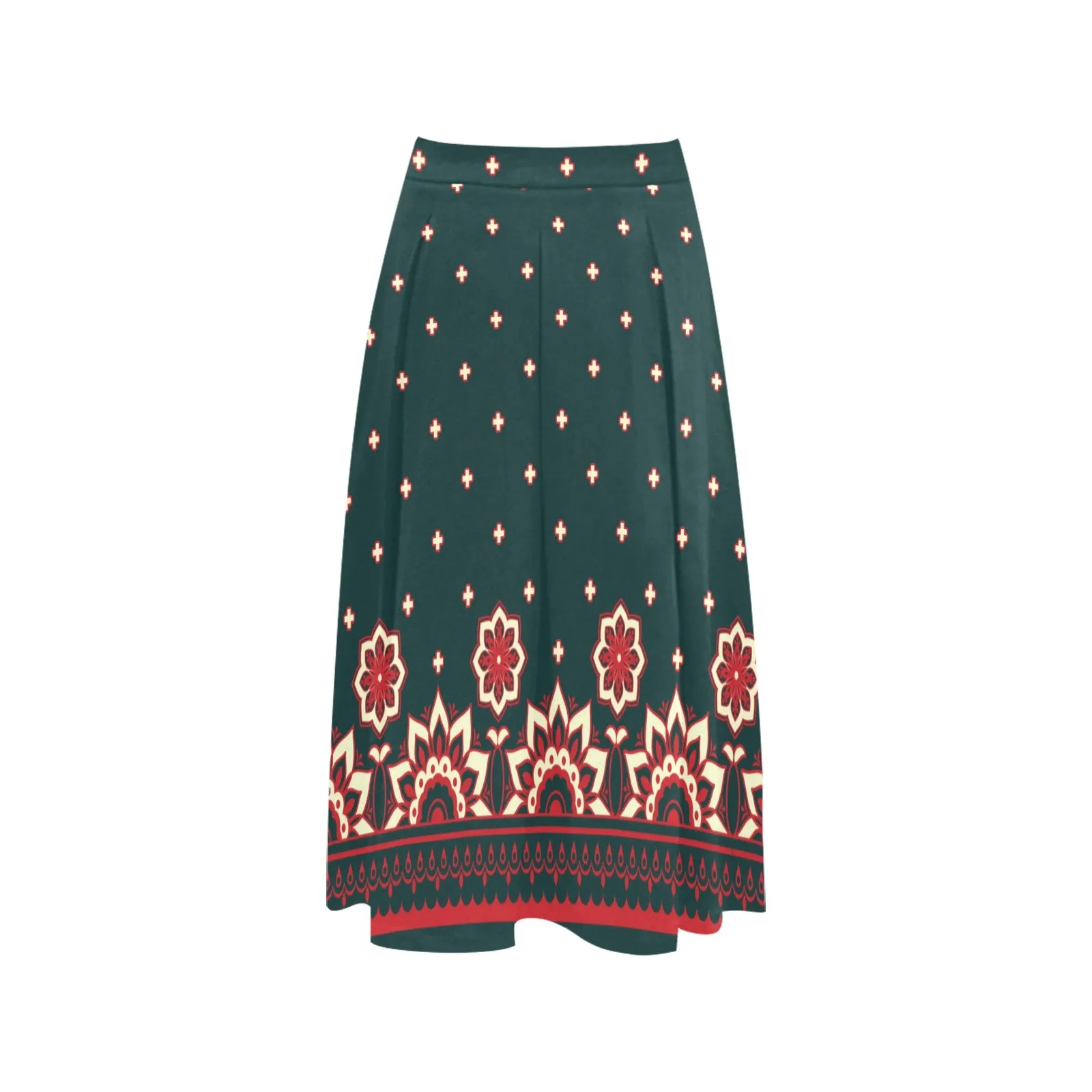 Floral Abstract Mnemosyne Women's Crepe Skirt