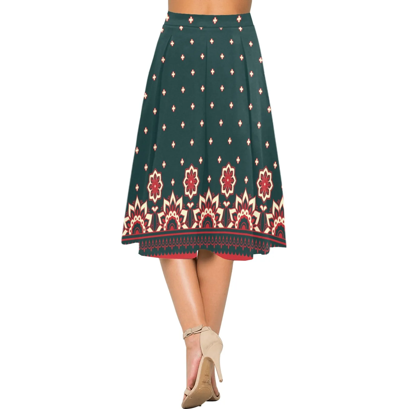 Floral Abstract Mnemosyne Women's Crepe Skirt