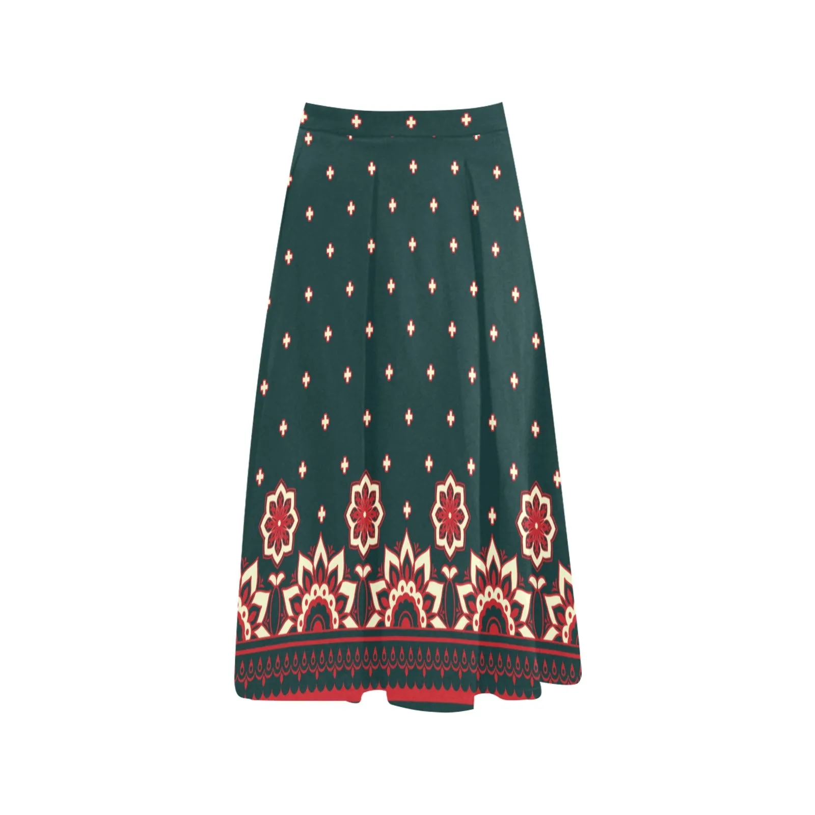 Floral Abstract Mnemosyne Women's Crepe Skirt