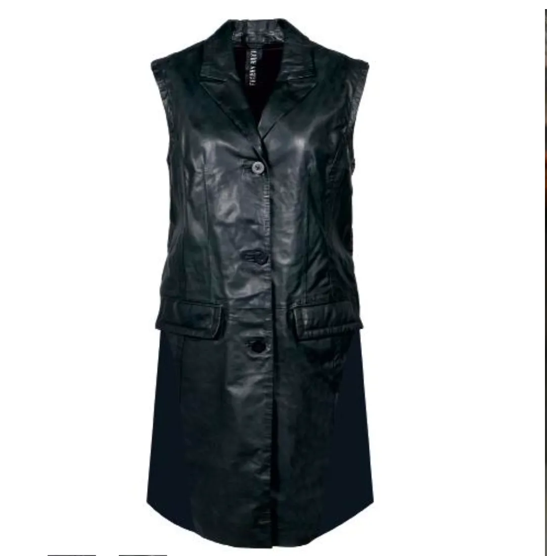 FREAKY NATION LEDER-GILET NEW LOOK