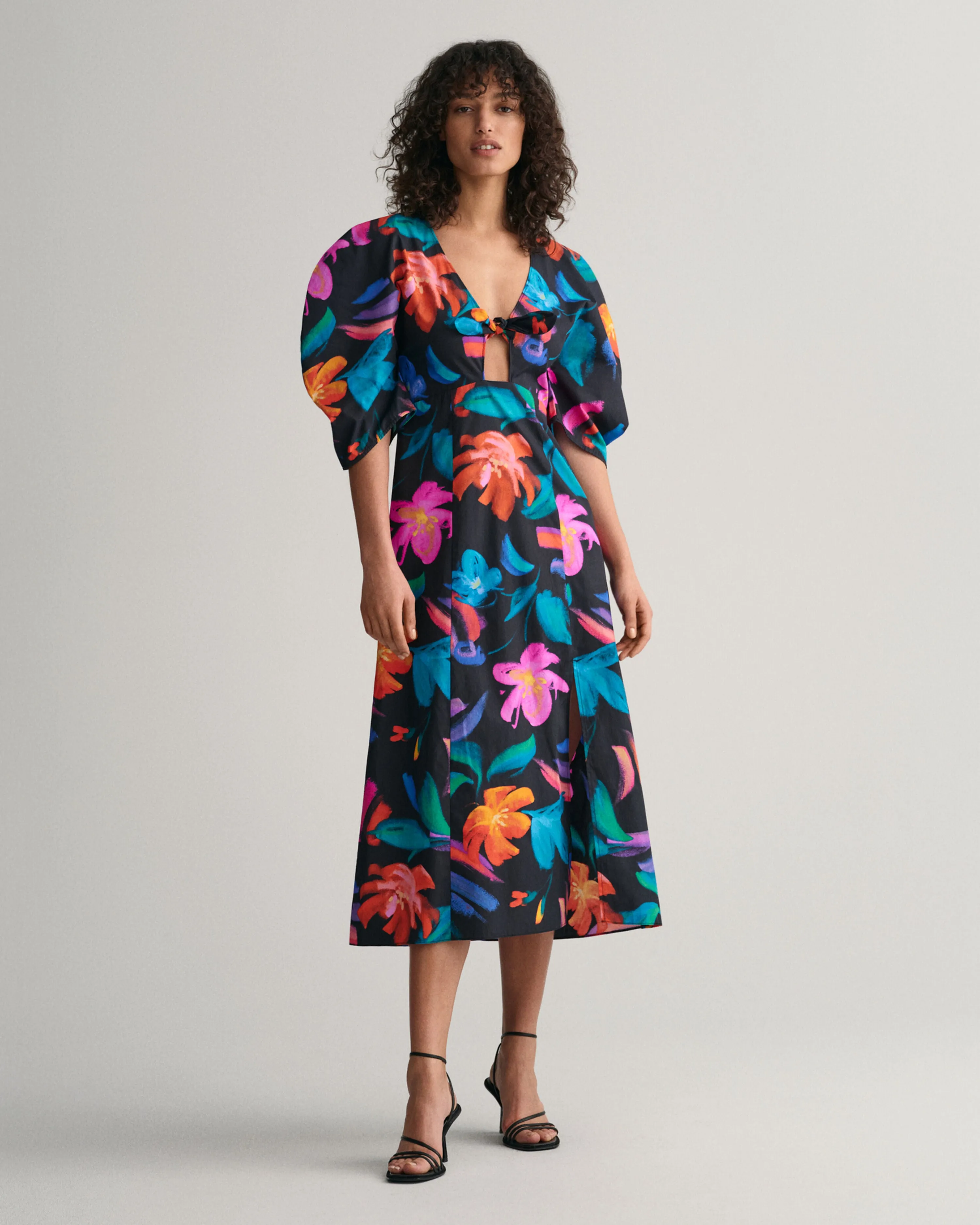 GANT Floral Print Volume Sleeve Dress 3269