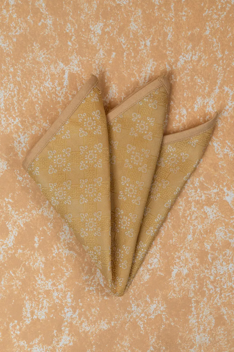 Gold Brocade Pocket Square