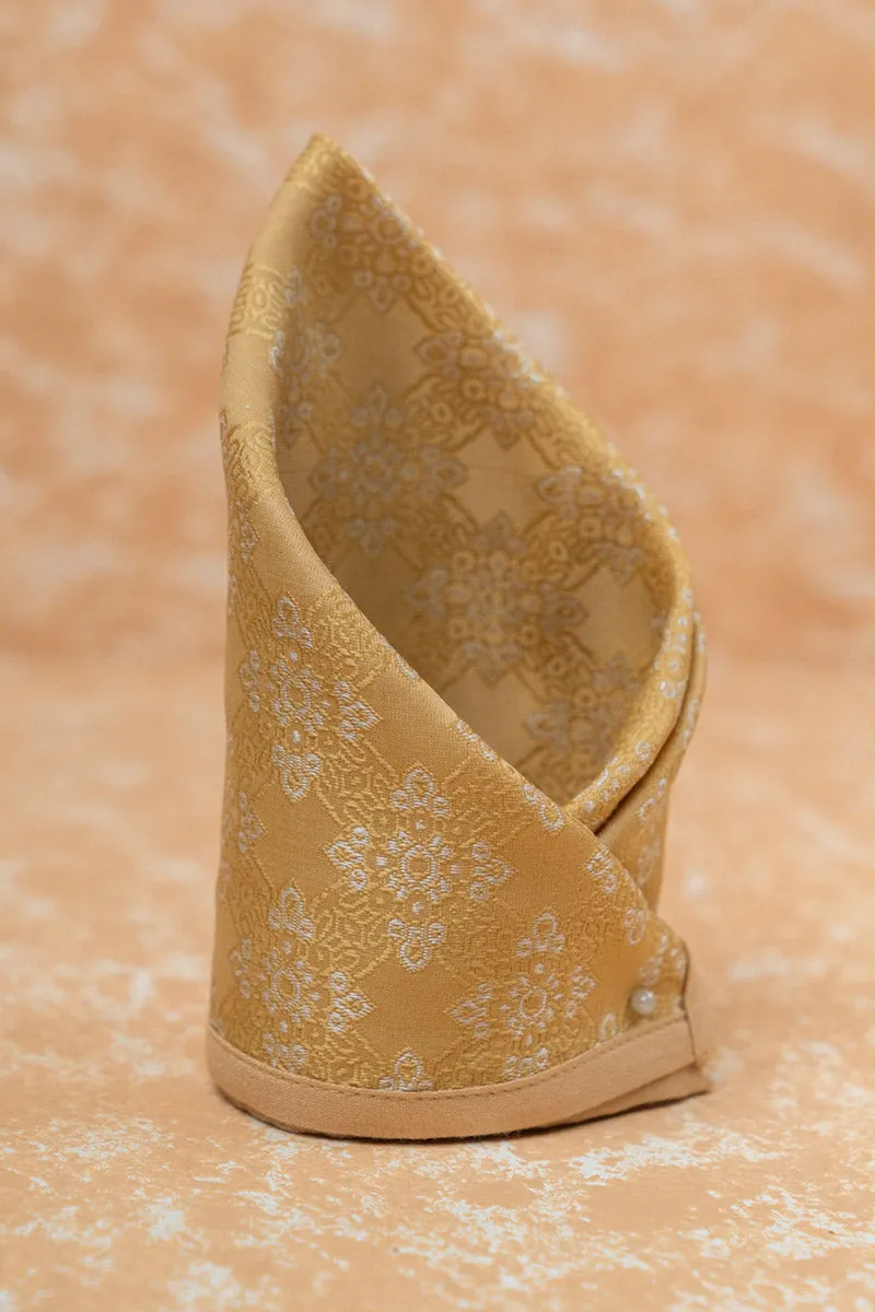 Gold Brocade Pocket Square