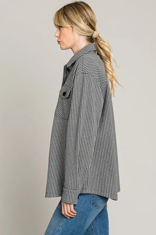 Grid Oversized Shacket