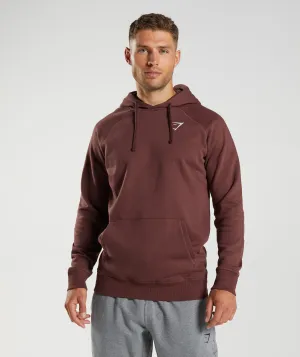 Gymshark Crest Hoodie - Cherry Brown