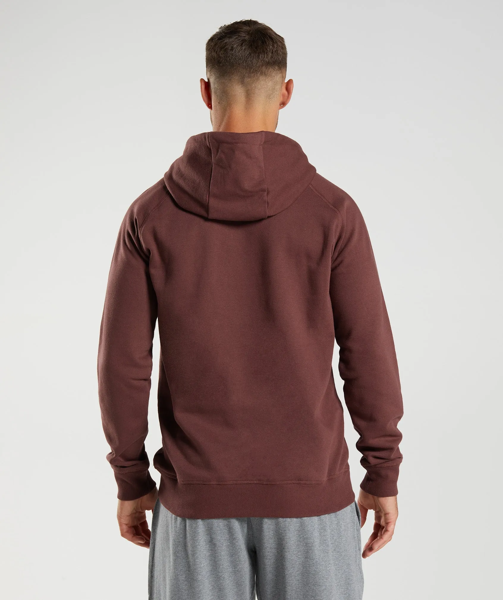 Gymshark Crest Hoodie - Cherry Brown