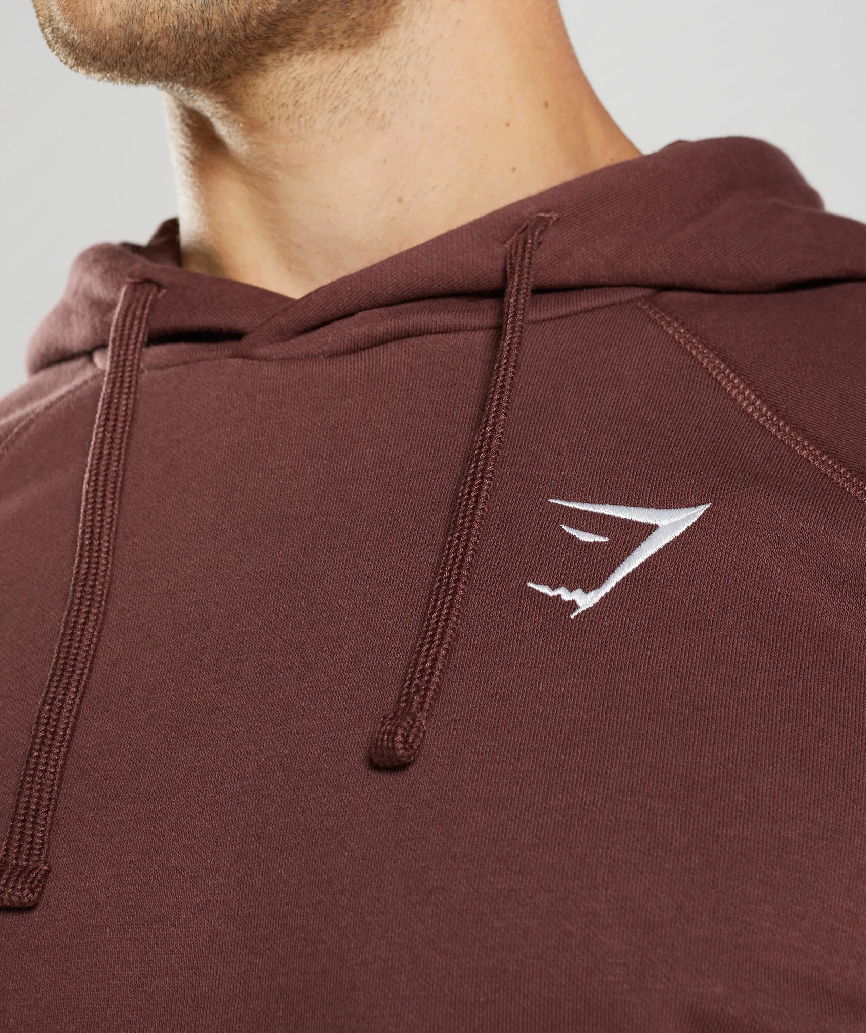 Gymshark Crest Hoodie - Cherry Brown