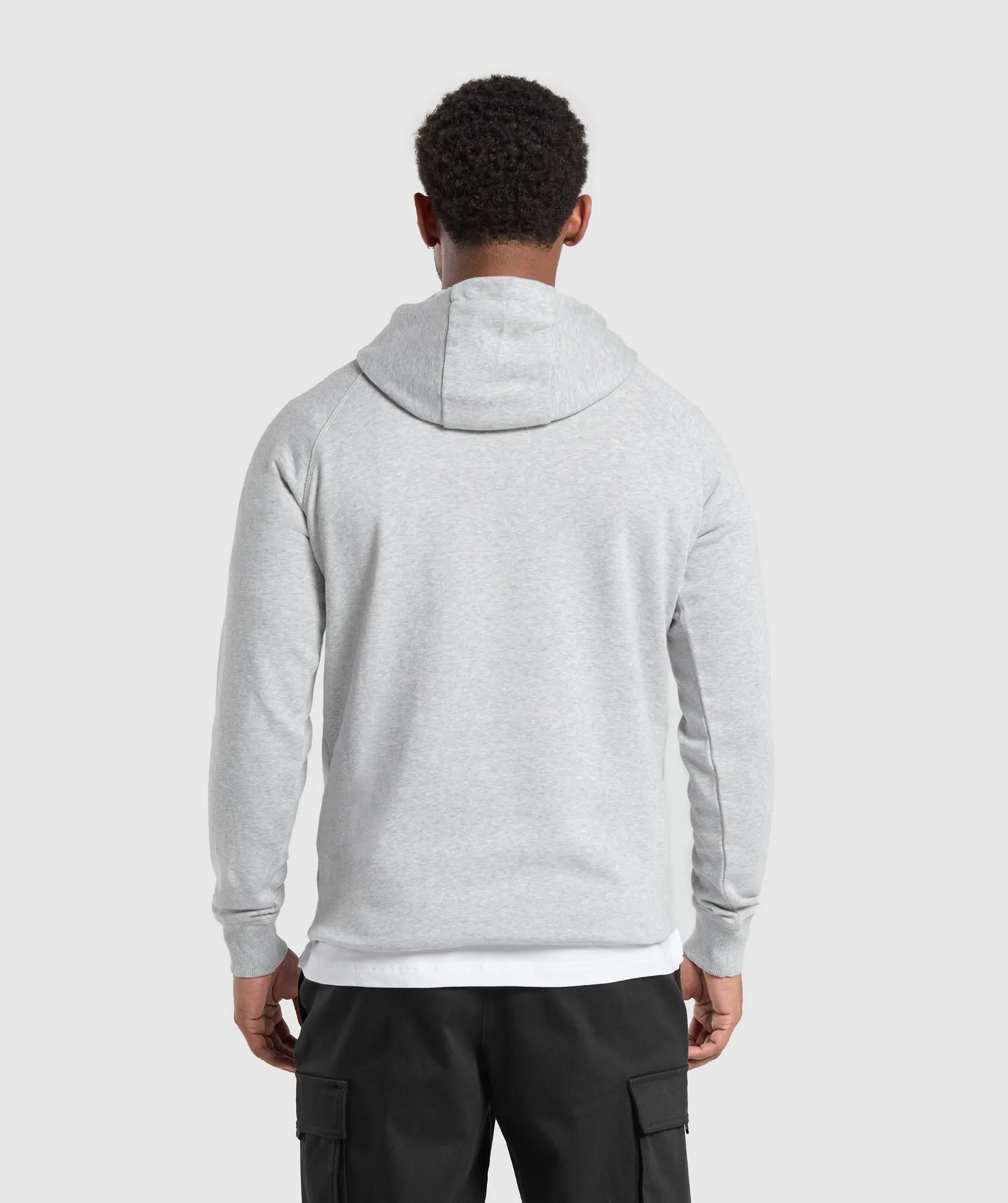 Gymshark Crest Hoodie - Light Grey Marl