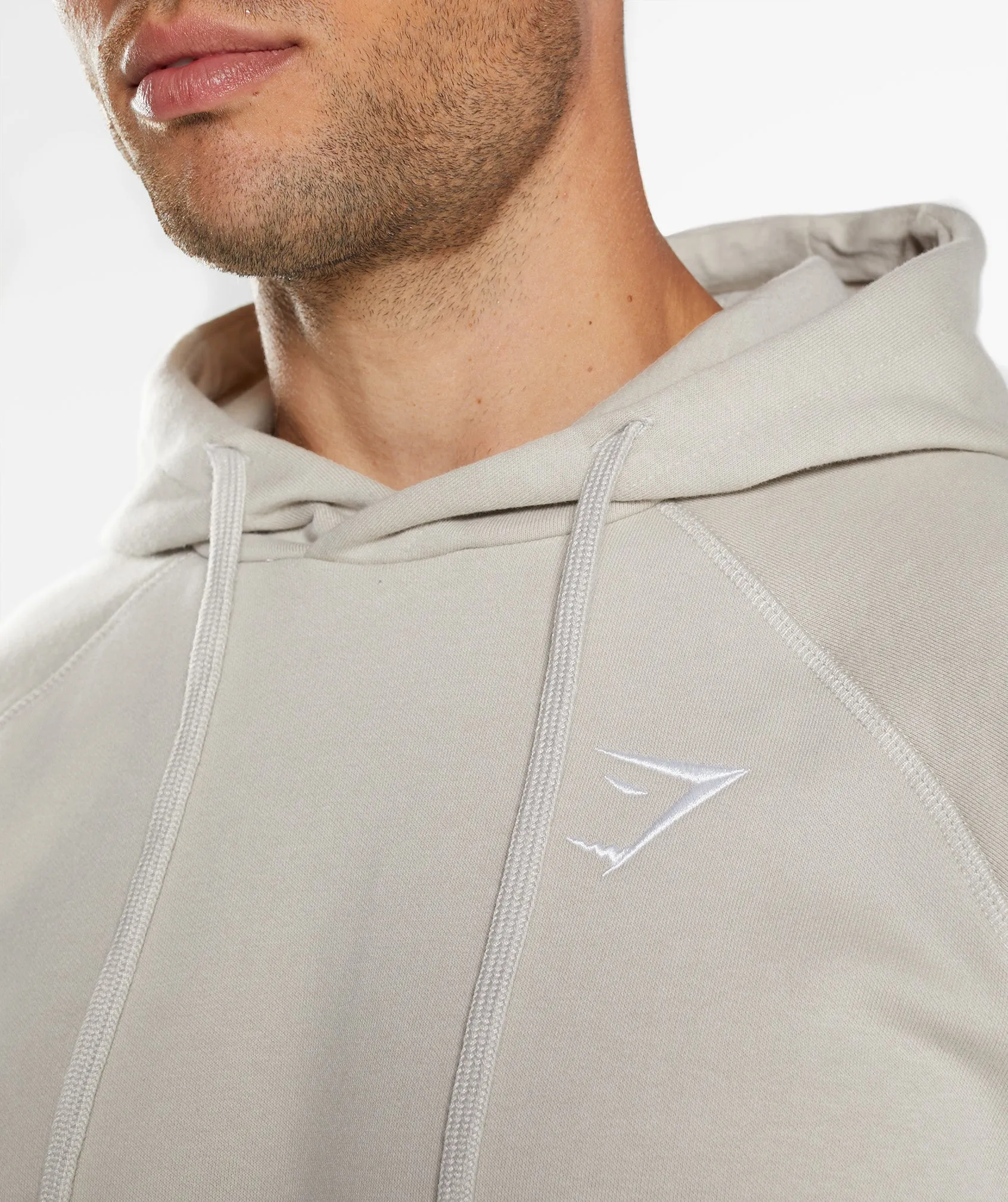 Gymshark Crest Hoodie - Pebble Grey