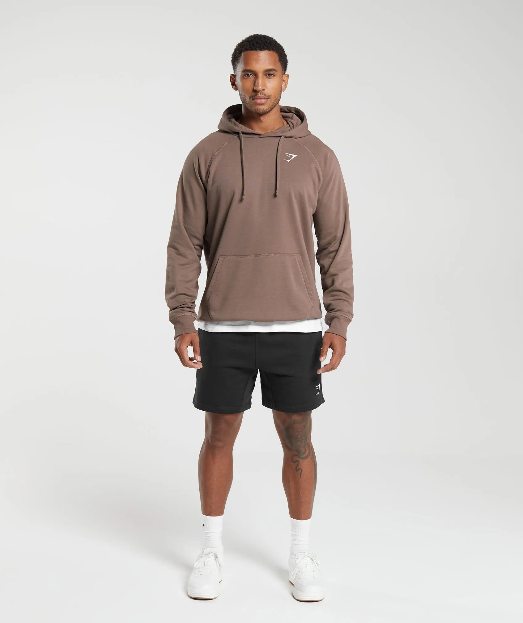 Gymshark Crest Hoodie - Truffle Brown