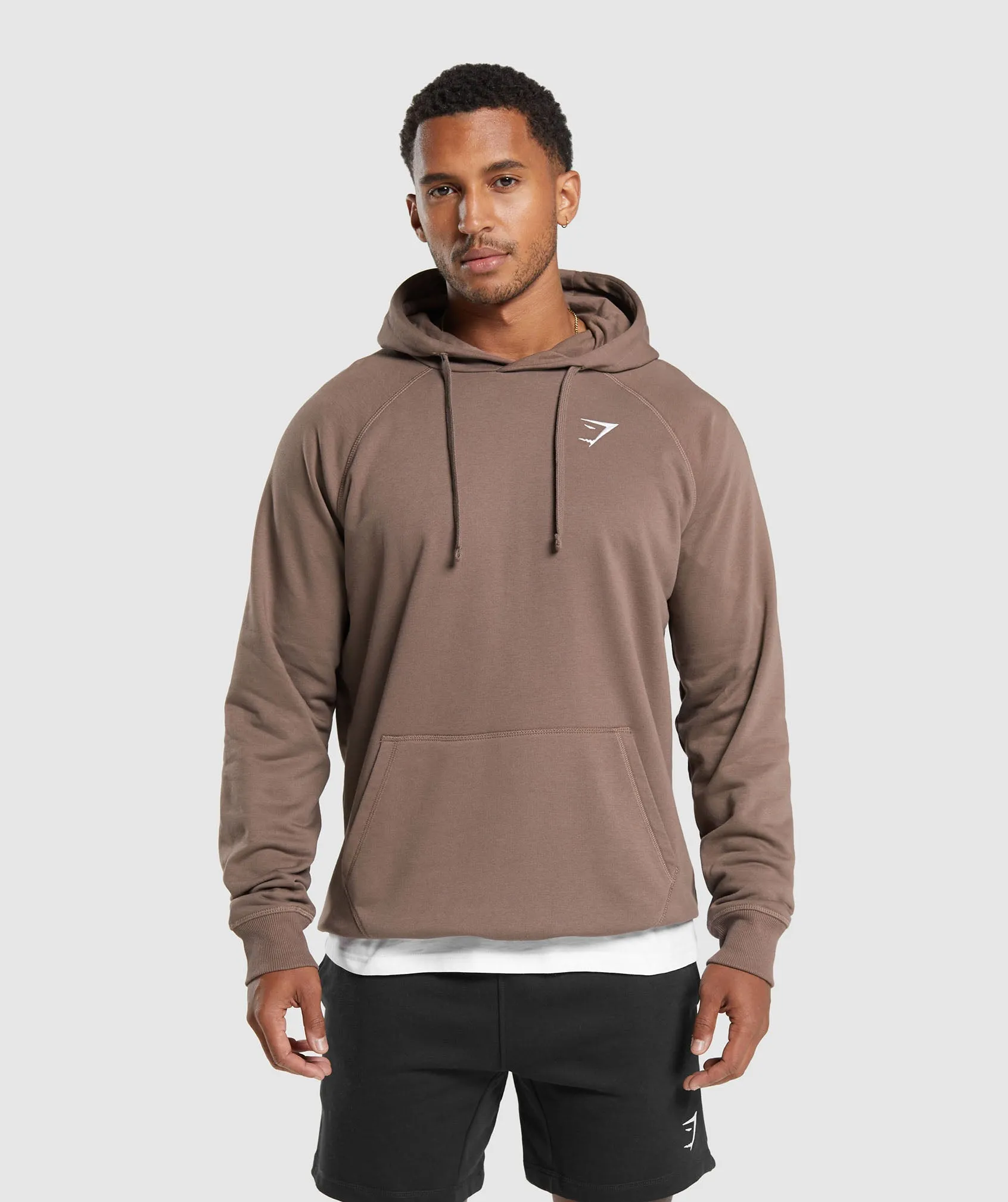 Gymshark Crest Hoodie - Truffle Brown