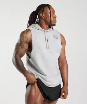 Gymshark Legacy Drop Arm Hoodie - Light Grey Marl