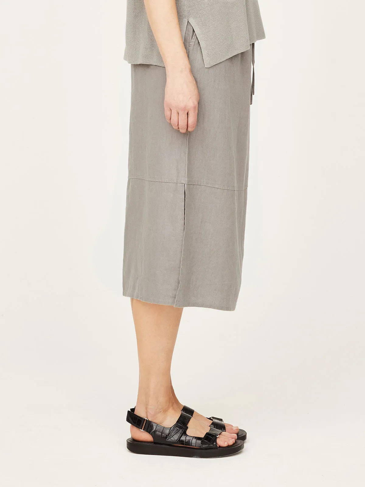 Hadley Hemp Tie Front Midi Skirt