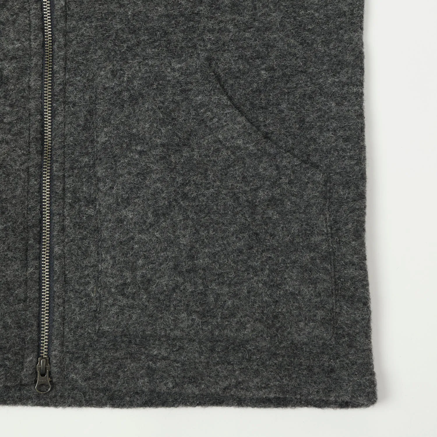 Hartford Knitted Wool Vest - Charcoal