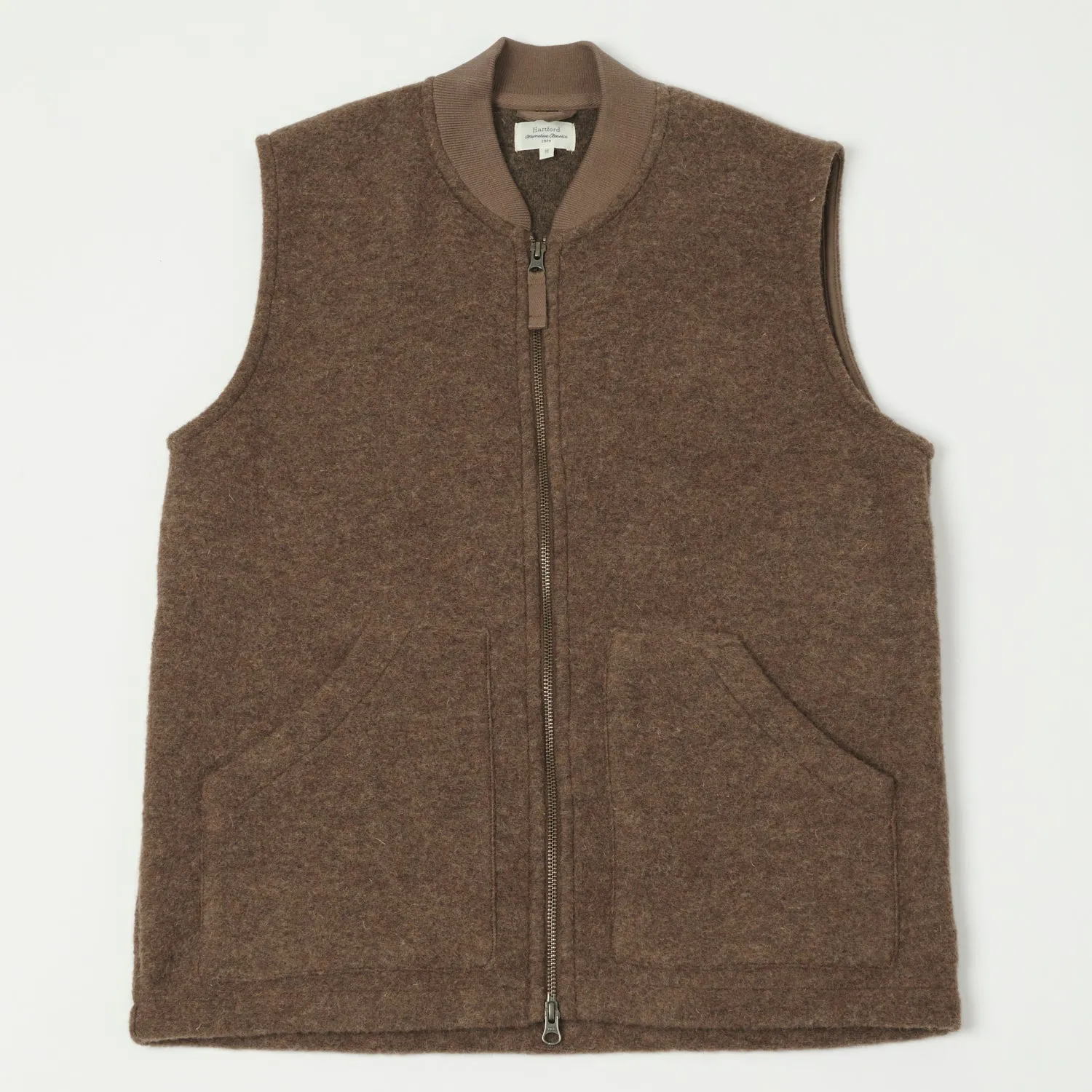 Hartford Knitted Wool Vest - Nut