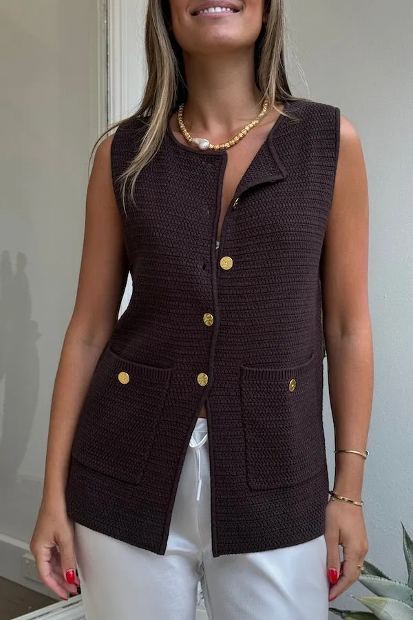 Helena Gilet Chocolate