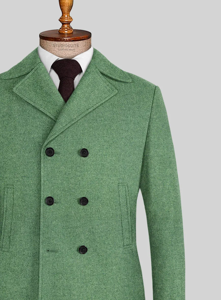 Highlander Heavy Paris Green Tweed Pea Coat