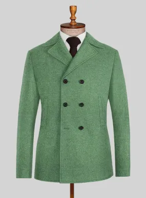 Highlander Heavy Paris Green Tweed Pea Coat