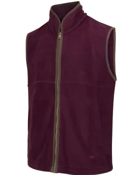 Hoggs of Fife Stenton Fleece Gilet Merlot