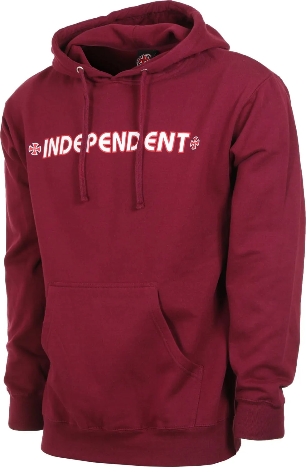 INDEPENDENT HOODIE BAR/CROSS MAROON