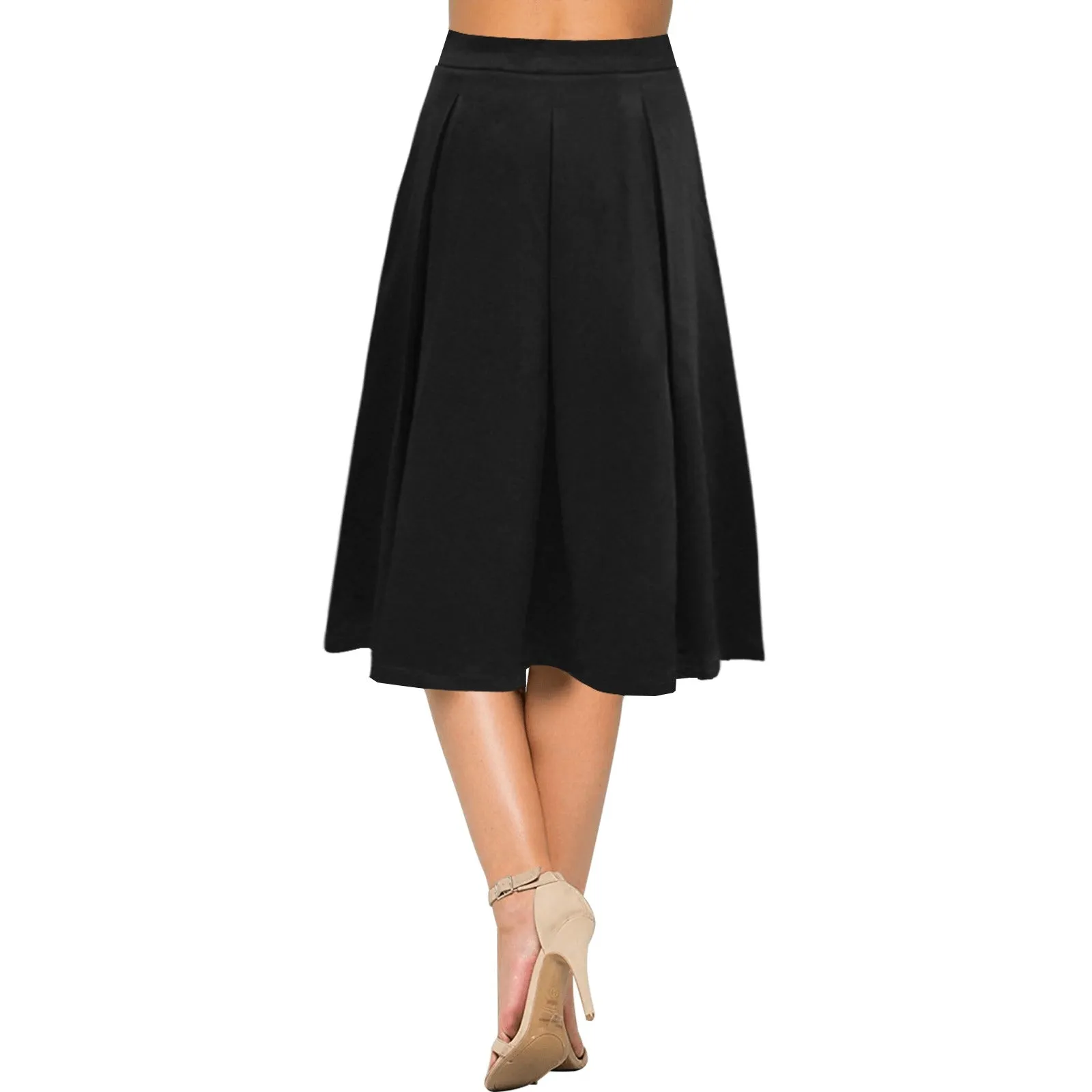 Jet Black Mnemosyne Women's Crepe Skirt