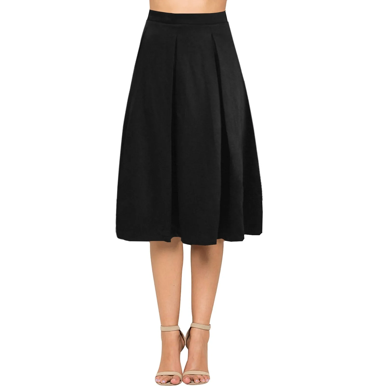 Jet Black Mnemosyne Women's Crepe Skirt