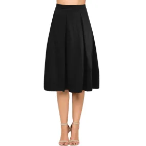 Jet Black Mnemosyne Women's Crepe Skirt