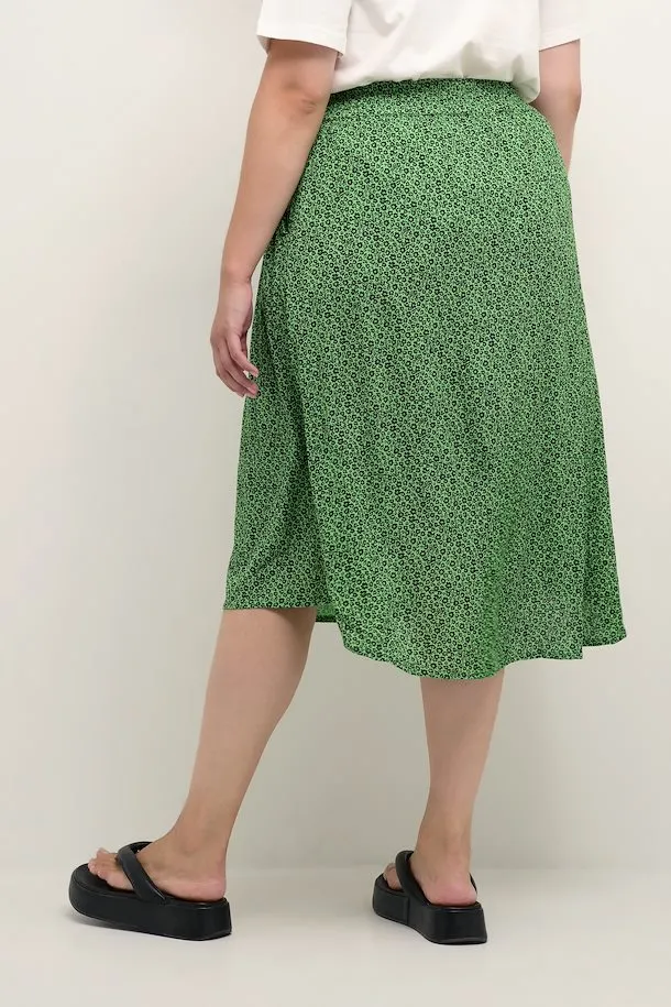 Kaffe Curve Ami Skirt in Green Flower