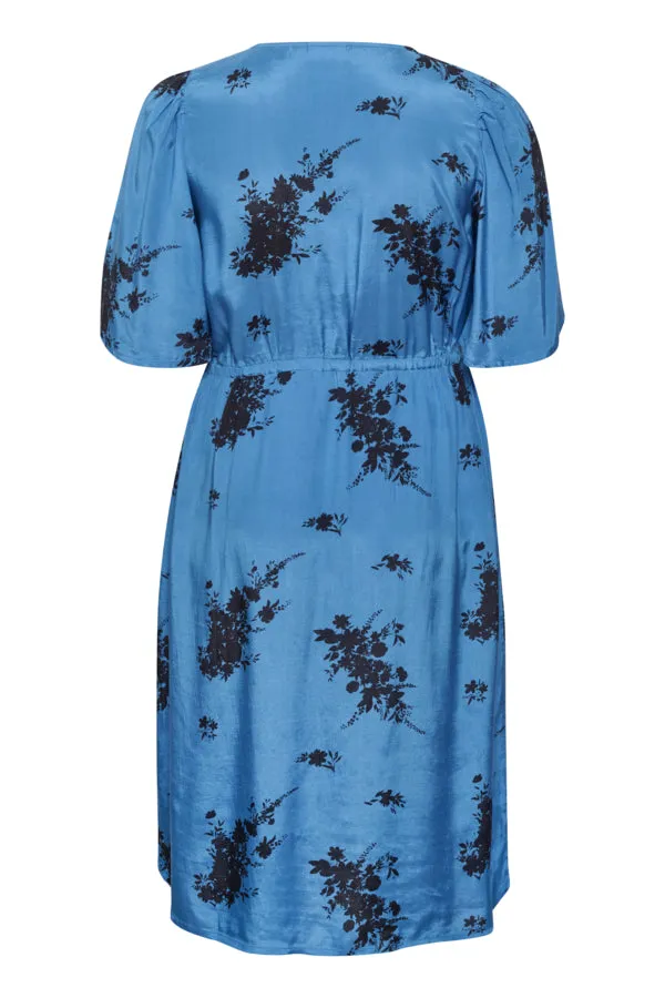 Kaffe Curve Ganja Dress in Blue