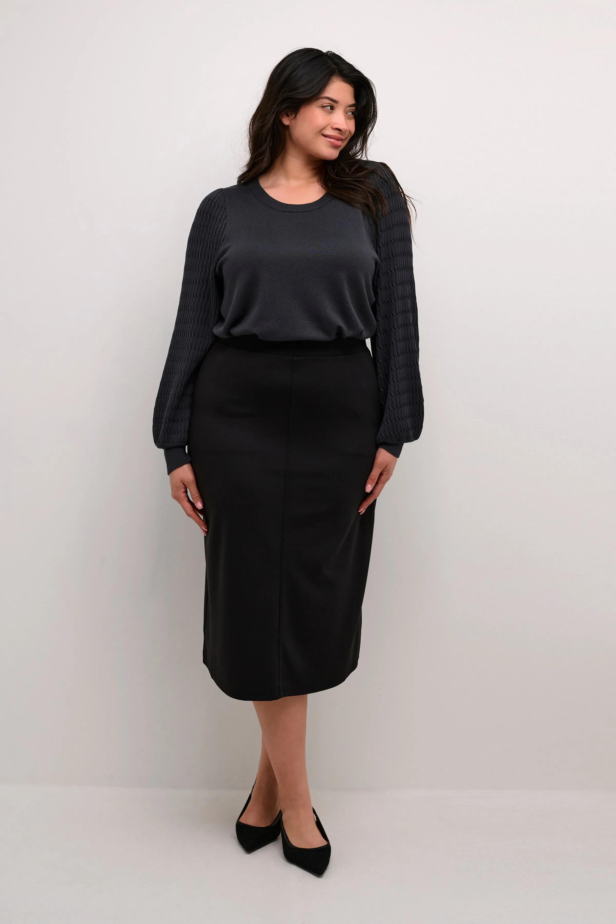 Kaffe Curve Jenna Skirt in Black