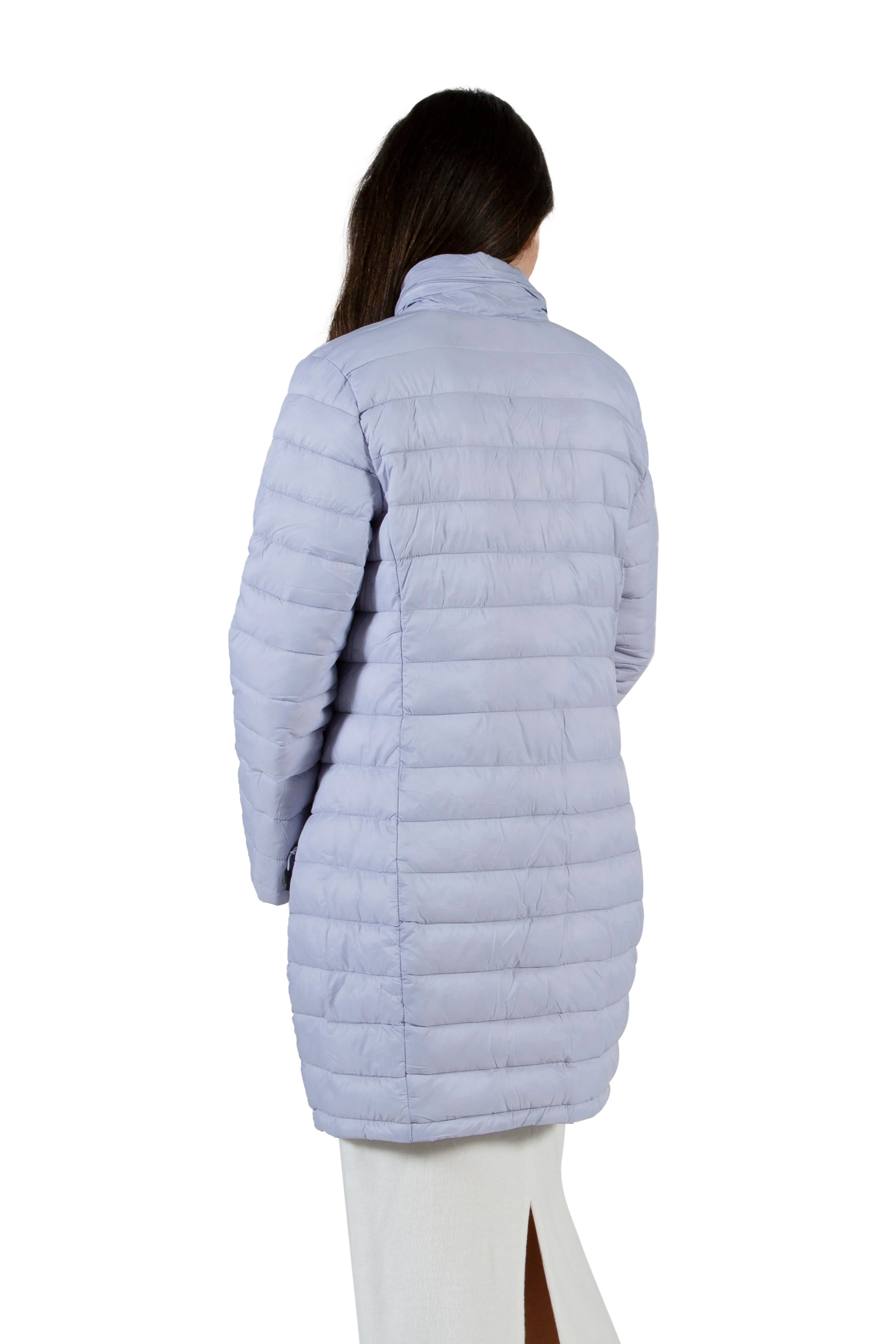 La Cera Lightweight Quilted Puffer Coat