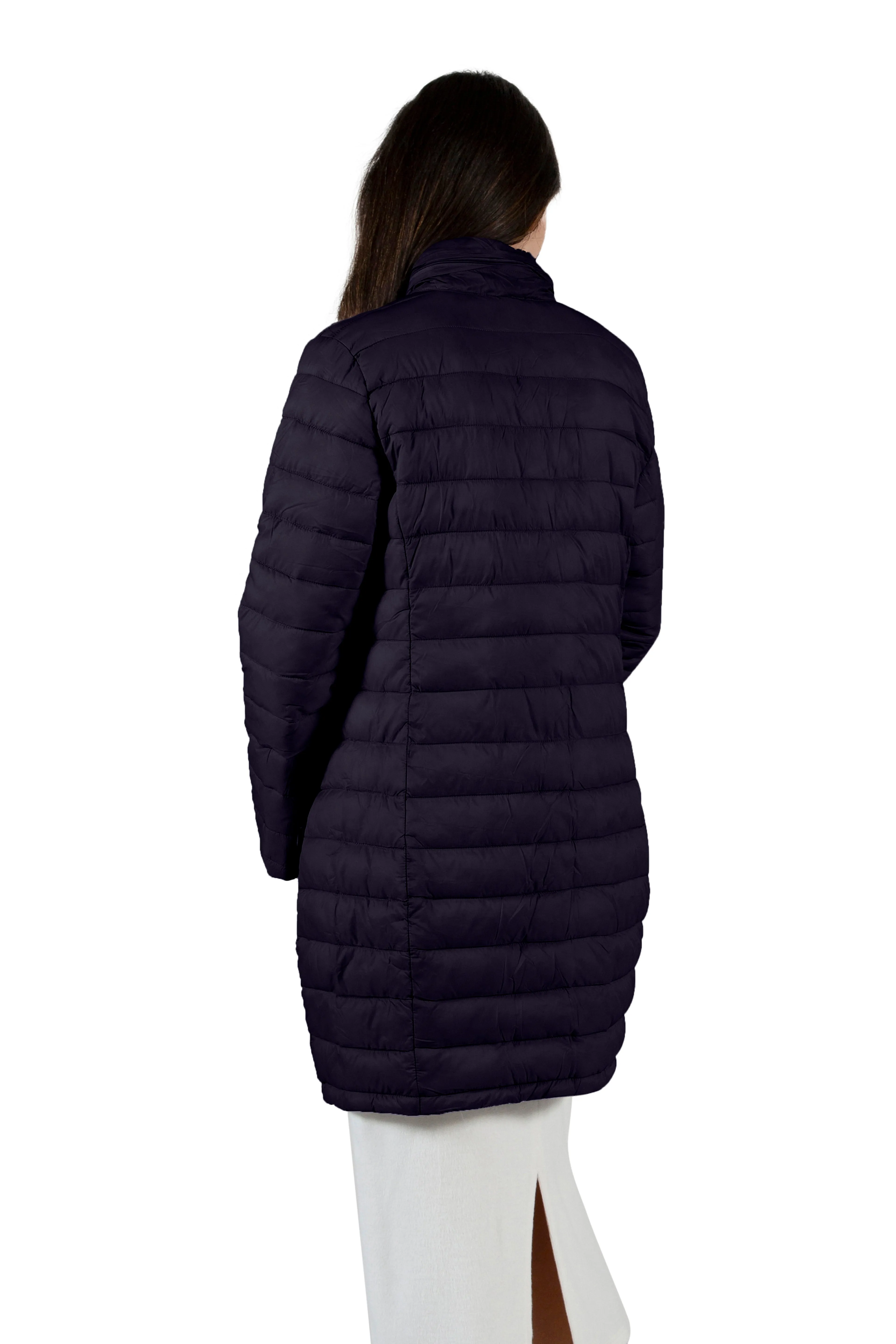 La Cera Lightweight Quilted Puffer Coat