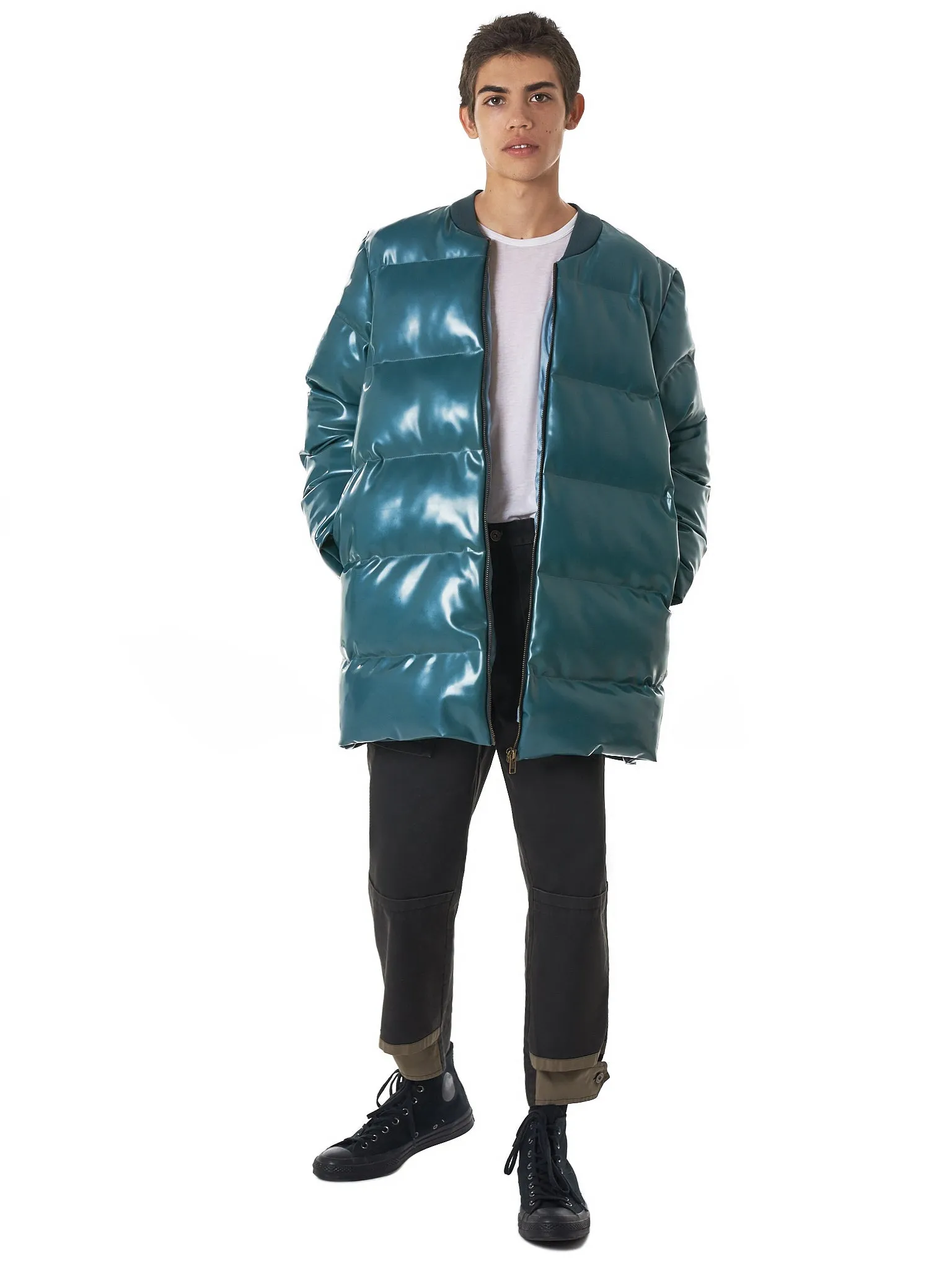 Latex Puffer Coat (LAW18P02-ELECTRIC-BLUE)