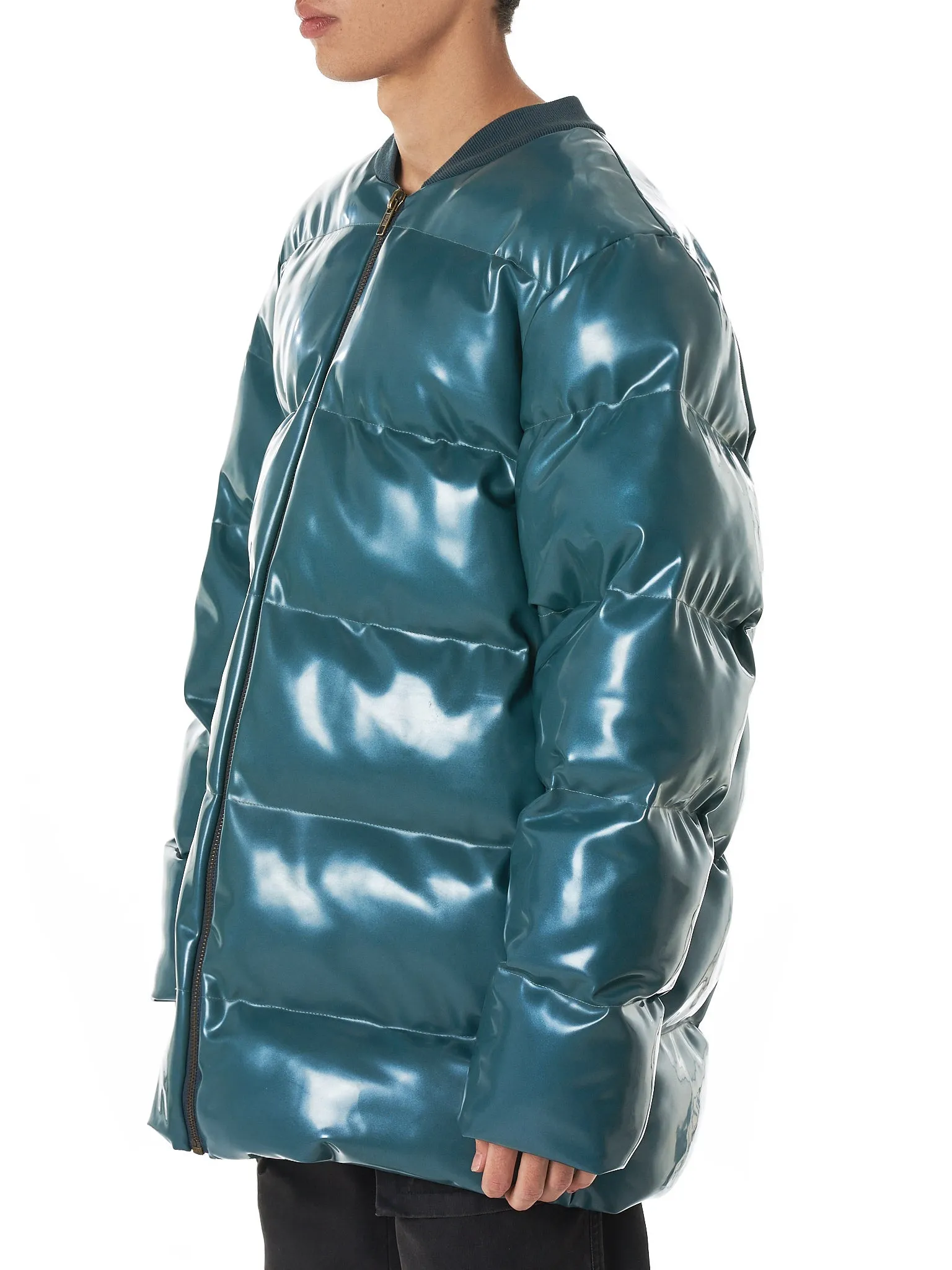 Latex Puffer Coat (LAW18P02-ELECTRIC-BLUE)