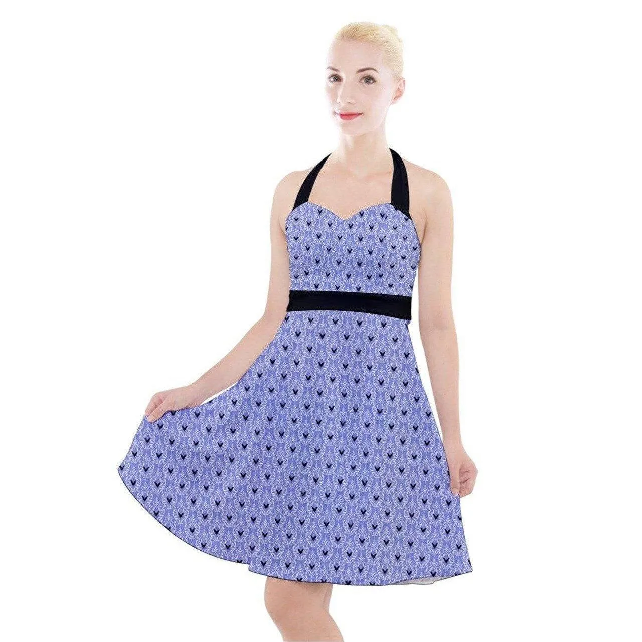 LAVENDER BATS Halter Party Swing Dress