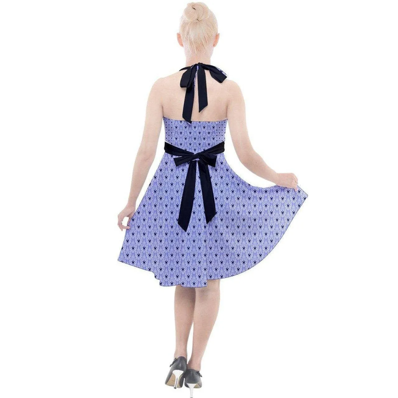 LAVENDER BATS Halter Party Swing Dress