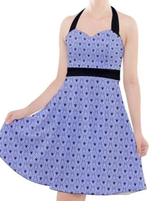 LAVENDER BATS Halter Party Swing Dress