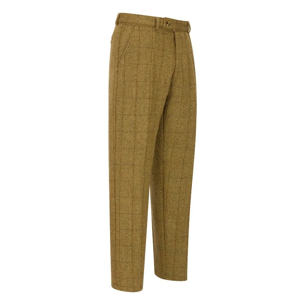 Leighton Men’s Derby Tweed Suit Trousers, lys salvie