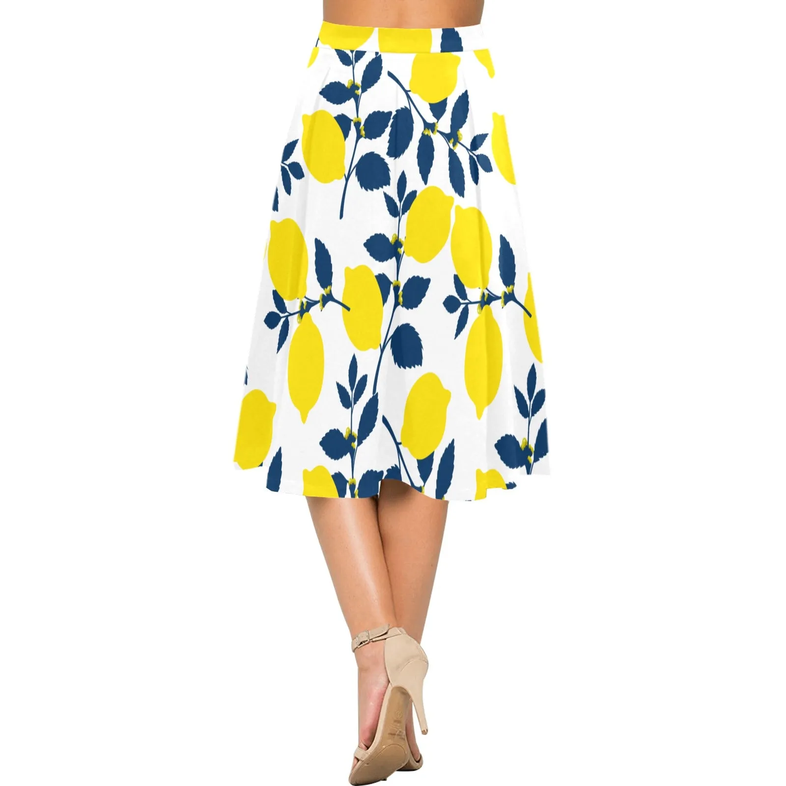 Lemon Orchard Mnemosyne Women's Crepe Skirt (Model D16)