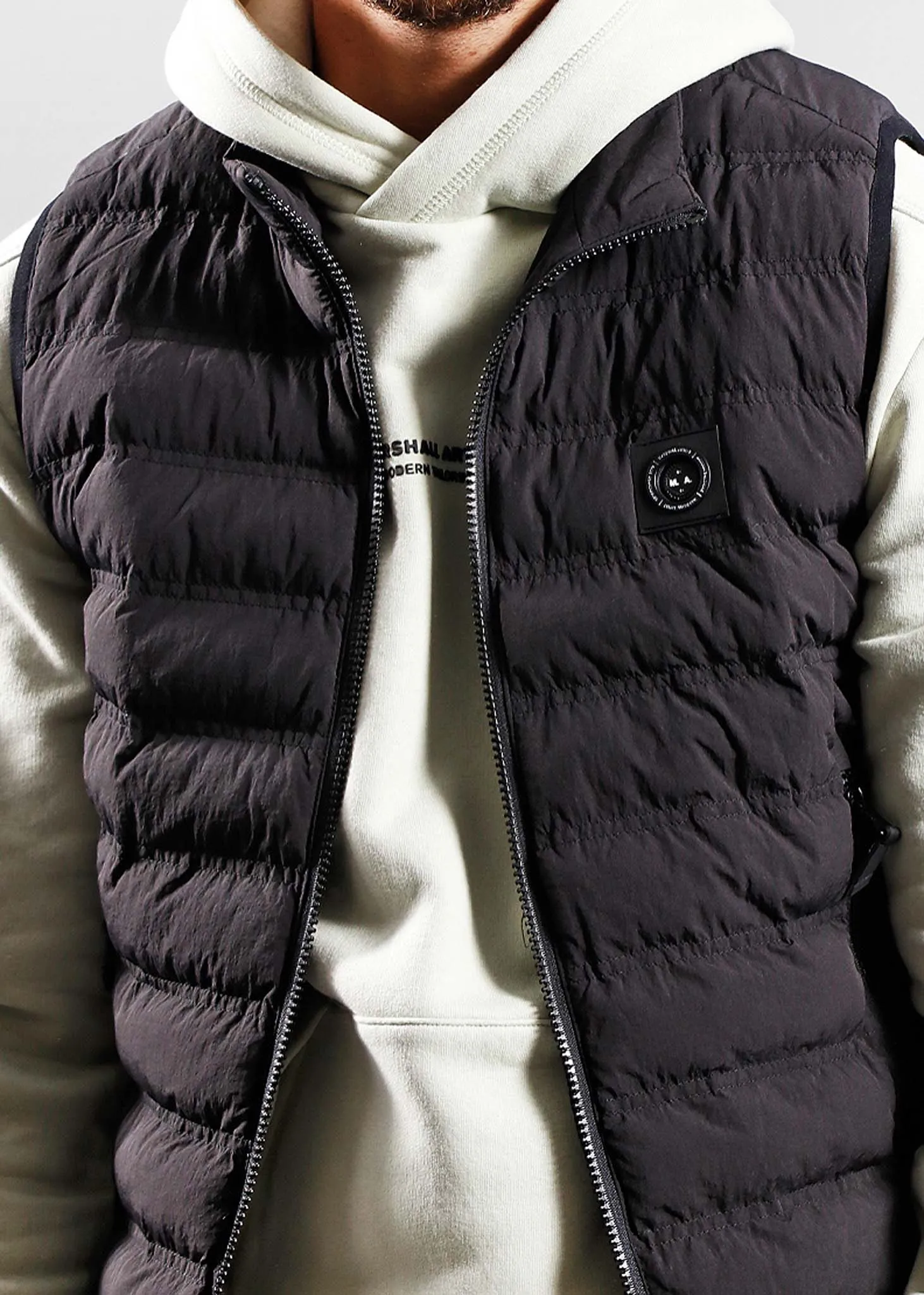 Lightweight bubble gilet - black