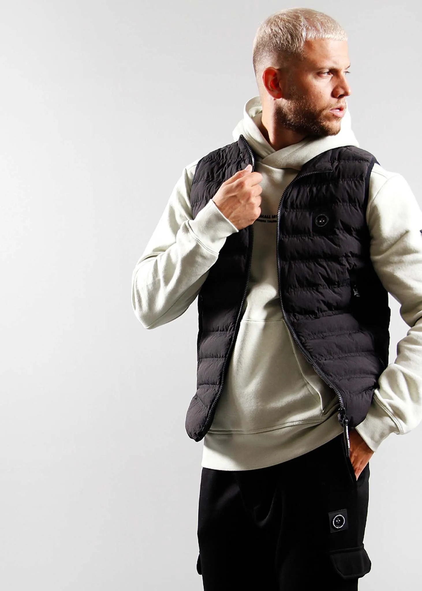 Lightweight bubble gilet - black