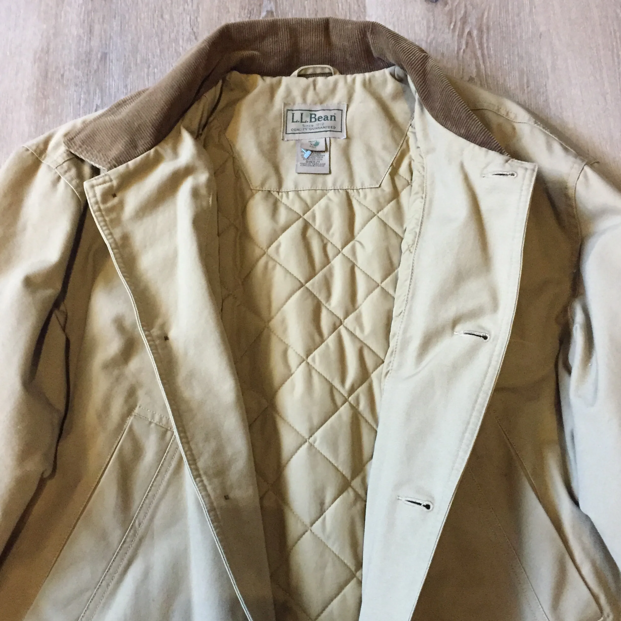 LL Bean Insulated Beige Chore Jacket SOLD