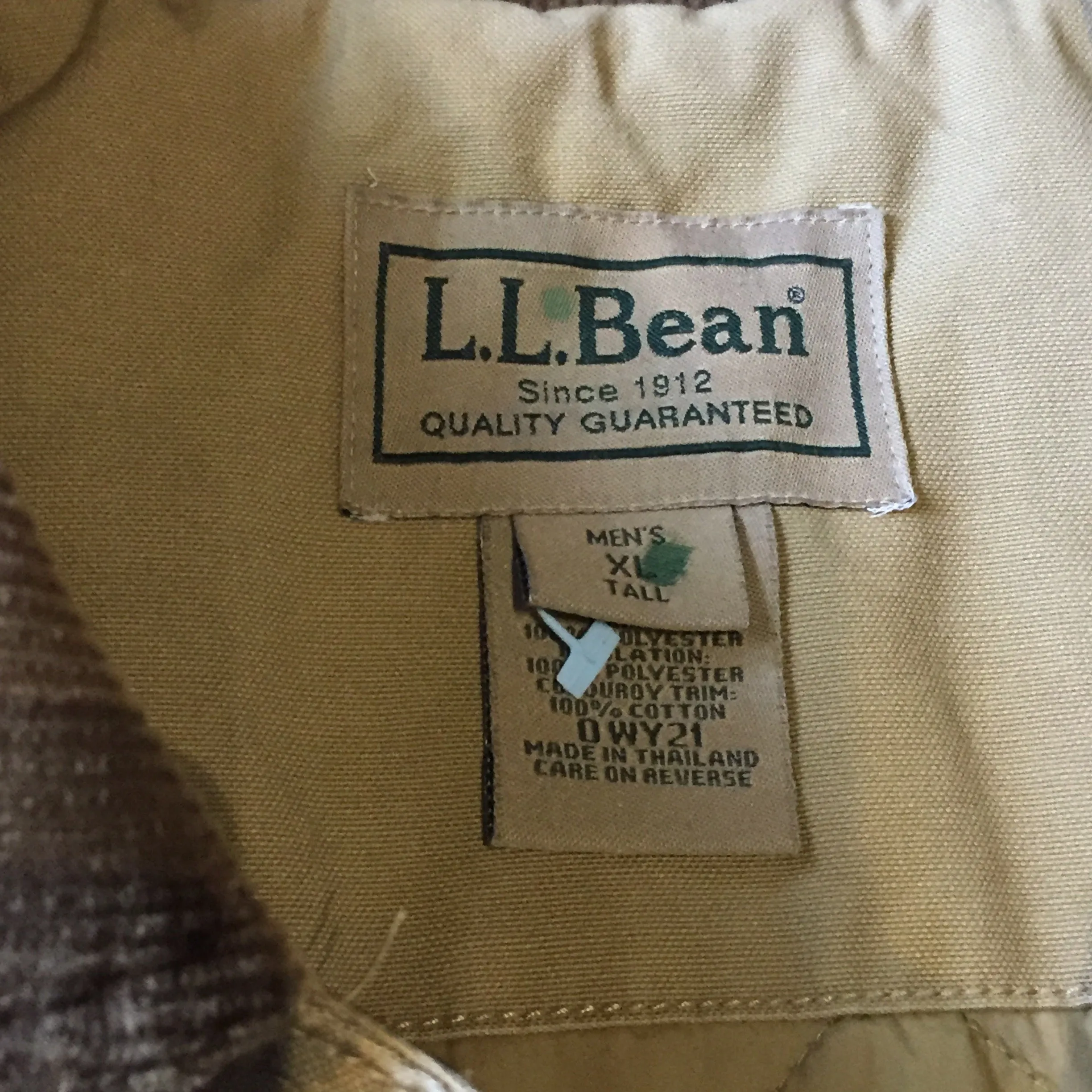 LL Bean Insulated Beige Chore Jacket SOLD