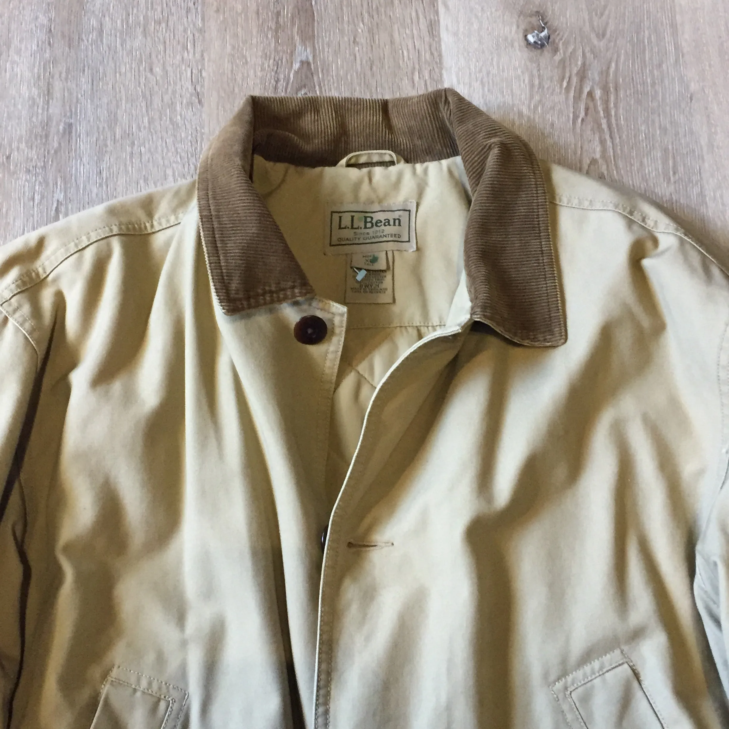 LL Bean Insulated Beige Chore Jacket SOLD