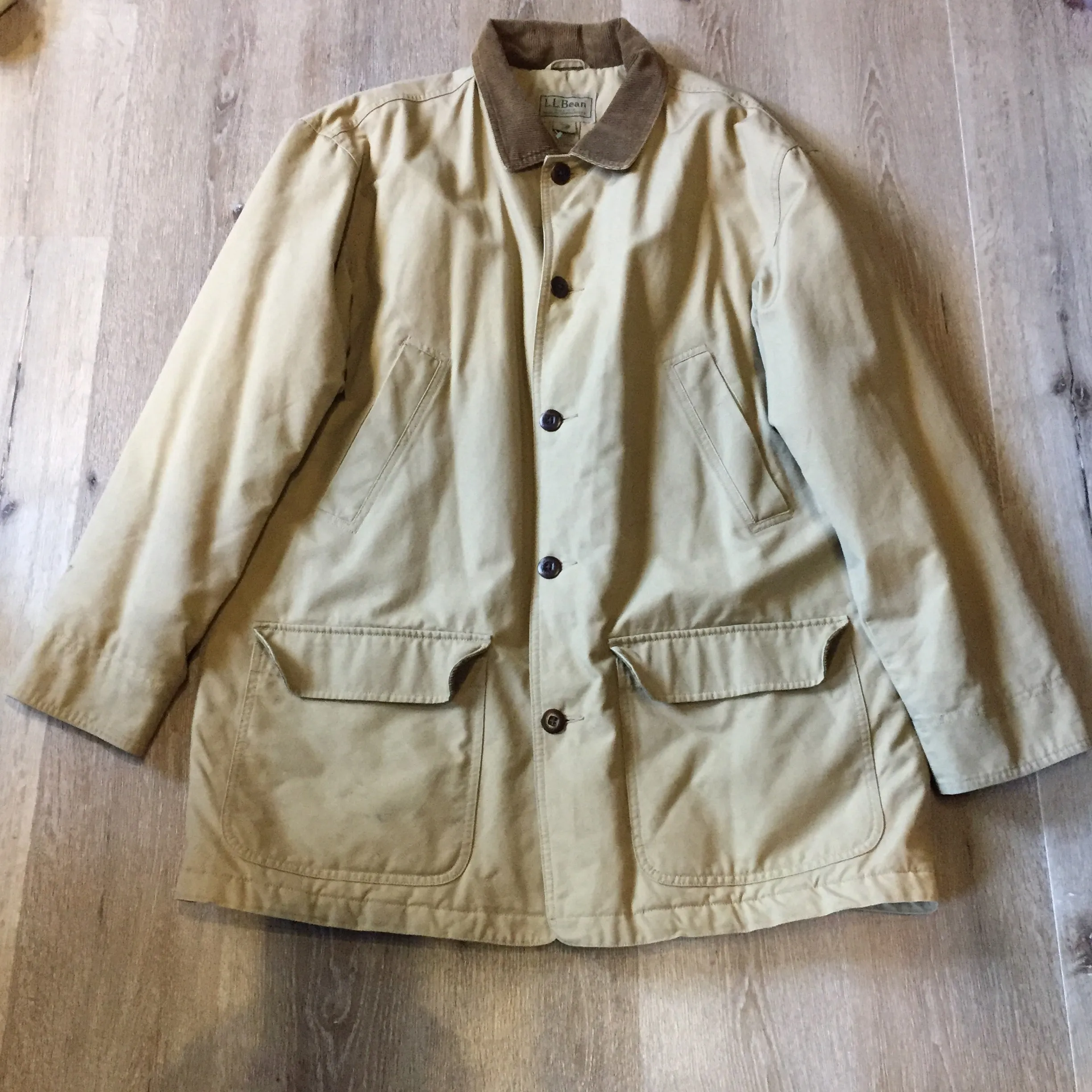 LL Bean Insulated Beige Chore Jacket SOLD