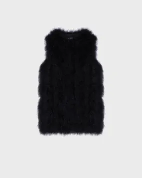 Long feather gilet