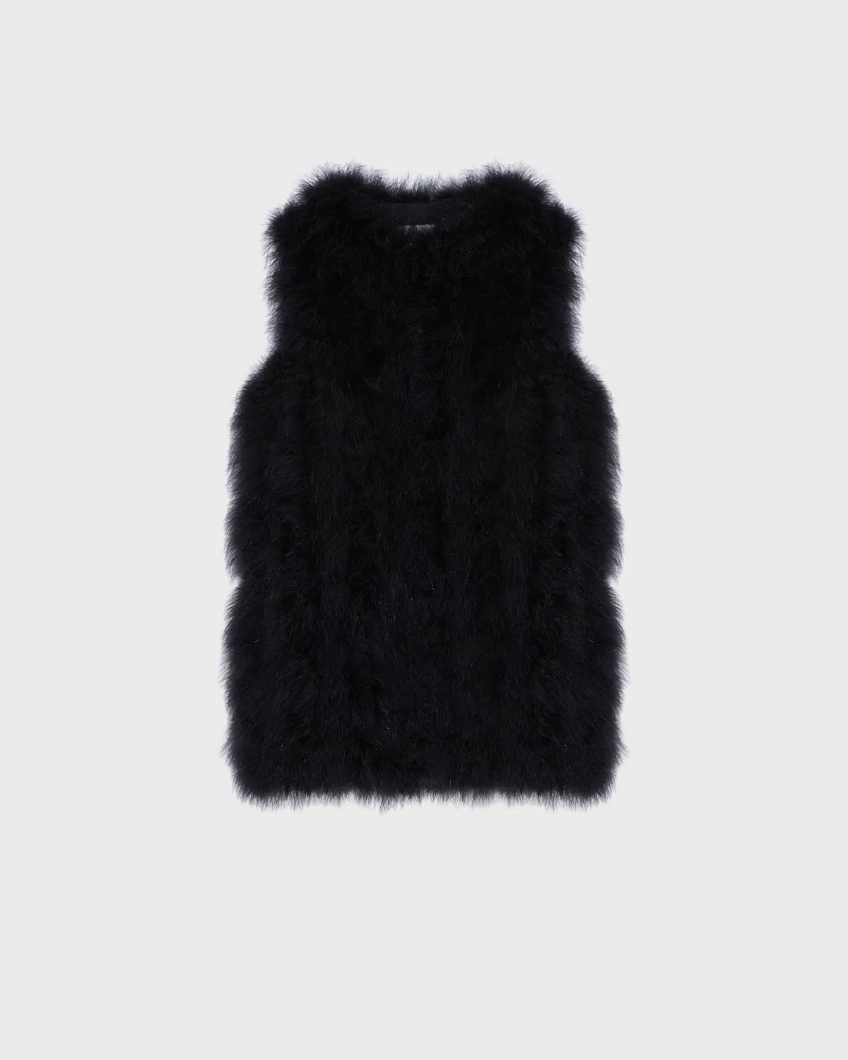 Long feather gilet