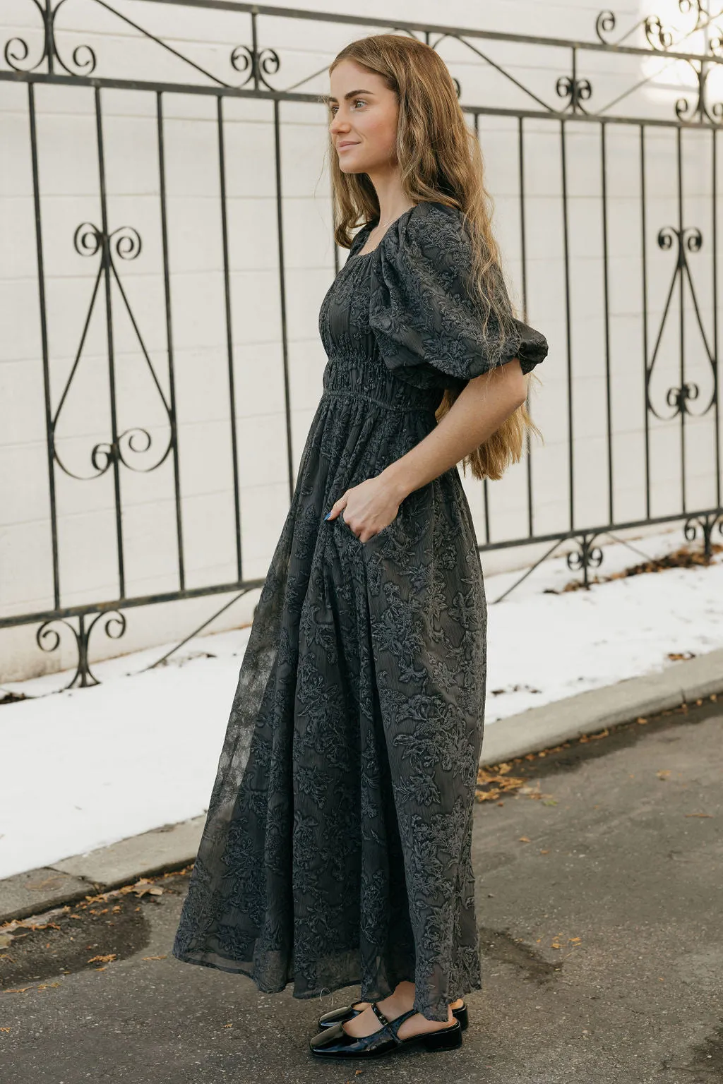 Lyla Dress-Charcoal