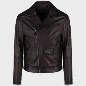 Men Dark Brown Leather Jacket