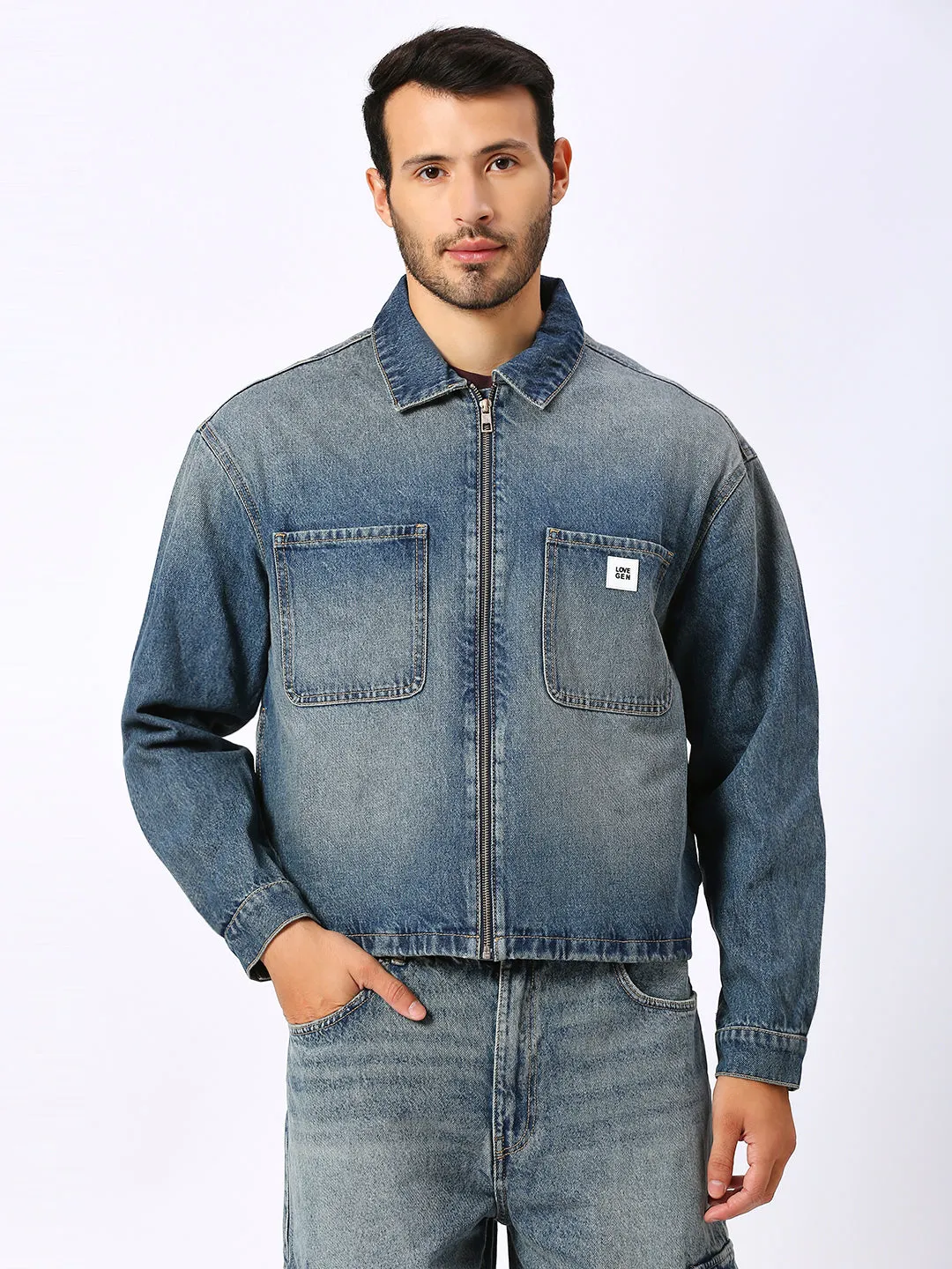 Men's Mid Blue Shacket